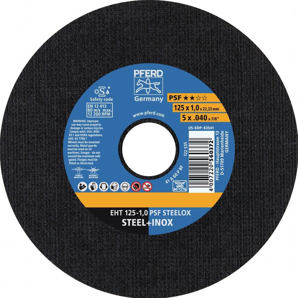 Trennscheibe PSF STEELOX D115x1,6mm gerade INOX Bohrung 22,23 mm Trennscheibe PSF STEELOX D115x1,6mm gerade INOX Bohrung 22,23 mm