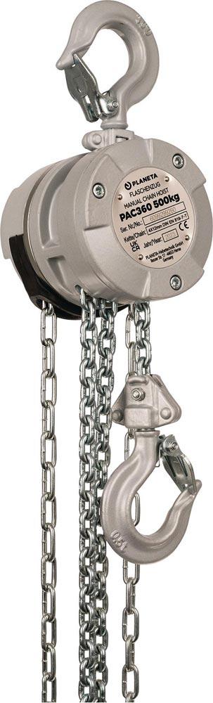 Flaschenzug PAC360 Tragfähigkeit 500 kg Hubhöhe 3,0 m Aluminium