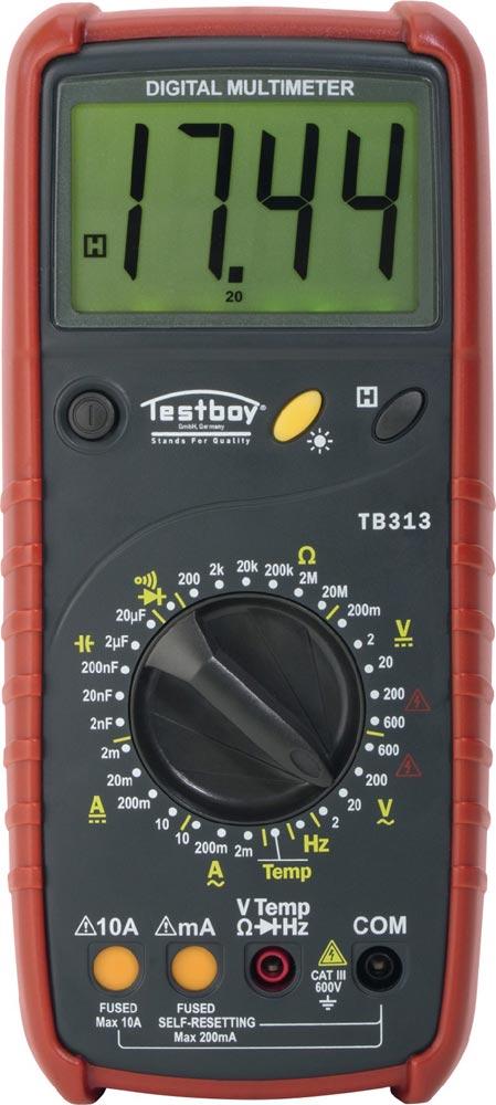 Digitalmultimeter Testboy 313 0-600 V AC, 0-600 V DC RMS Digitalmultimeter Testboy 313 0-600 V AC, 0-600 V DC RMS
