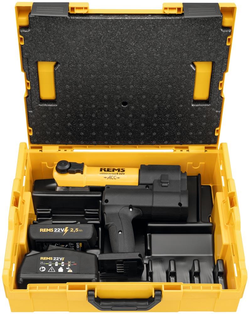 REMS Akku-Presse E 22 V ACC 2,5 Ah und Ladegerät in L-BOXX REMS Akku-Presse E 22 V ACC 2,5 Ah und Ladegerät in L-BOXX