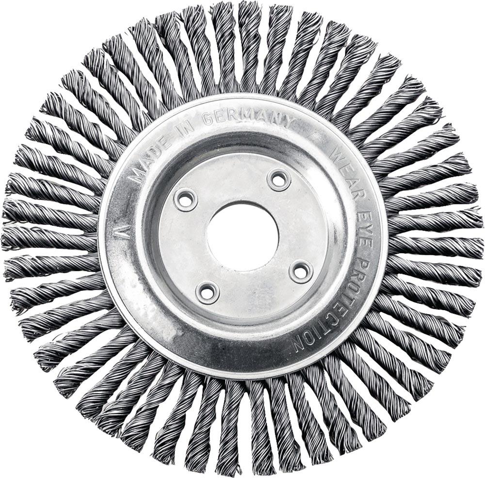 Rundbürste Ø 125 mm Bohrung Drahtstärke 0,5 mm Stahl 6 mm 15000 min- Rundbürste Ø 125 mm Bohrung Drahtstärke 0,5 mm Stahl 6 mm 15000 min-