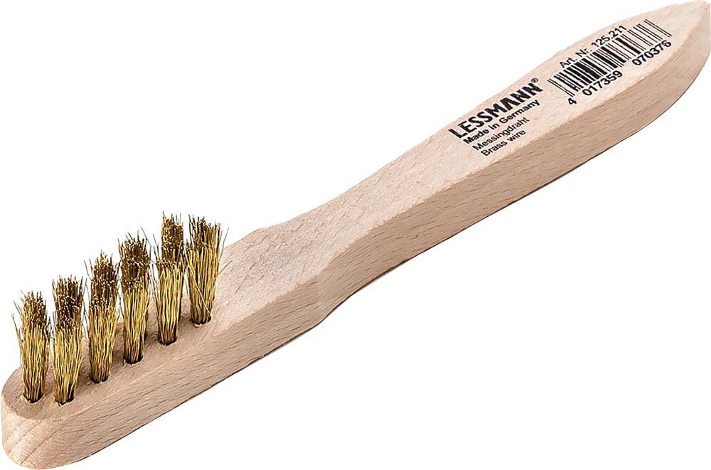 Zündkerzenbürste Länge 150 mm 0,15 mm Messingdraht gewellt 3-reihig Beutel Zündkerzenbürste Länge 150 mm 0,15 mm Messingdraht gewellt 3-reihig Beutel