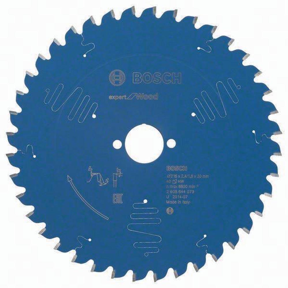 Kreissägeblatt Expert for Wood Außen-Ø 216 mm Zähnezahl 40 WZ Bohrung 30 mm Schnittbreite 2,4 mm HM