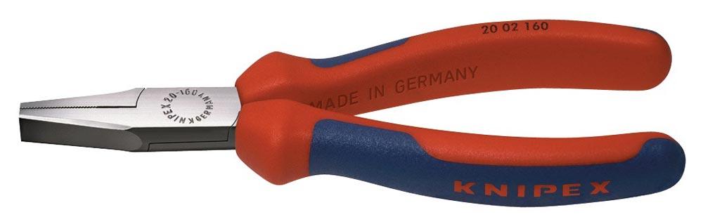 Flachzange Gesamtlänge 160 mm Kopf poliert schwarz atramentiert Comfort-Griffe Flachzange Gesamtlänge 160 mm Kopf poliert schwarz atramentiert Comfort-Griffe