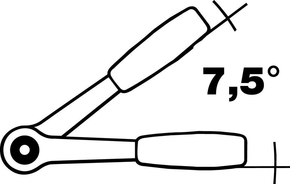 Durchsteckknarre 1993 Z-94 1/2  48 Zähne Länge 270 mm mit umsteckbaren Vierkant