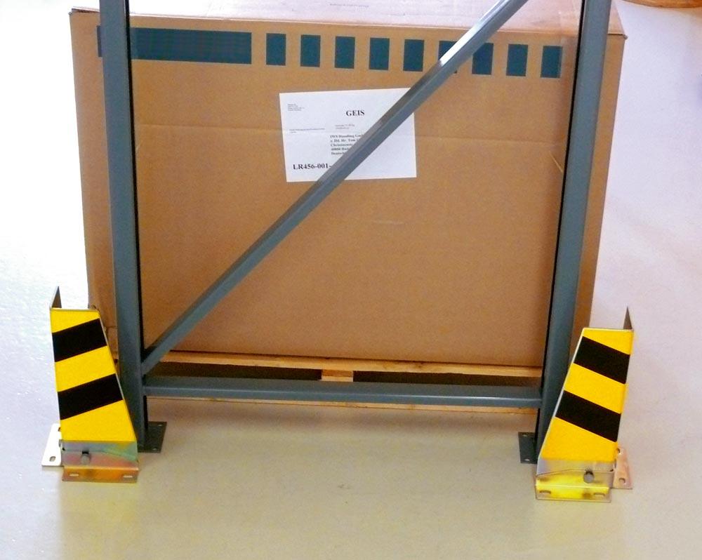Ecken-Anfahrschutz-Set, seitlicher Schutz, mit Außenwinkel, inkl. Schrauben und Winkel, gelb/schwarz, Höhe 400 mm Ecken-Anfahrschutz-Set, seitlicher Schutz, mit Außenwinkel, inkl. Schrauben und Winkel, gelb/schwarz, Höhe 400 mm
