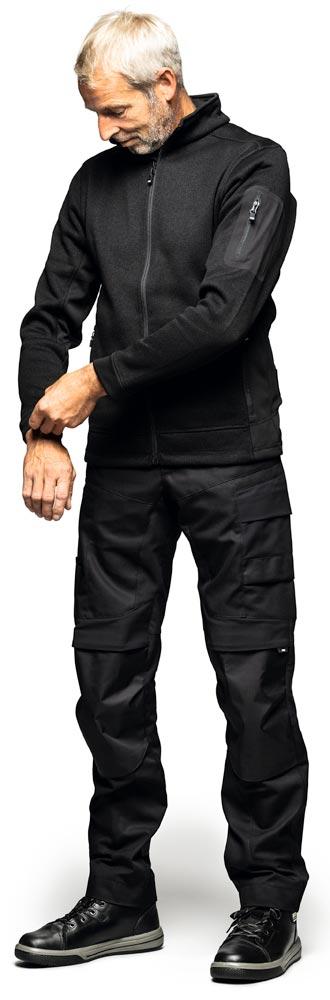 Strick-Fleecejacke CHRISTOPH Größe XL anthrazit/schwarz