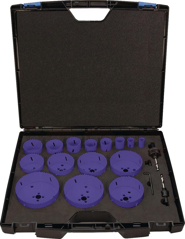 Lochsägensatz 17-teilig 19-114 mm Schnitttiefe 38 mm HSS-Co8