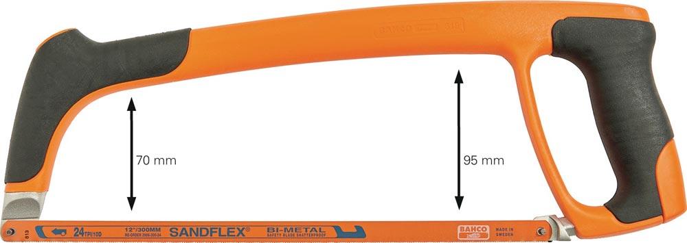 Metallsägebogen 319 Blattlänge 300 mm 24 Zähne / Zoll D-Komfortgriff Metallsägebogen 319 Blattlänge 300 mm 24 Zähne / Zoll D-Komfortgriff