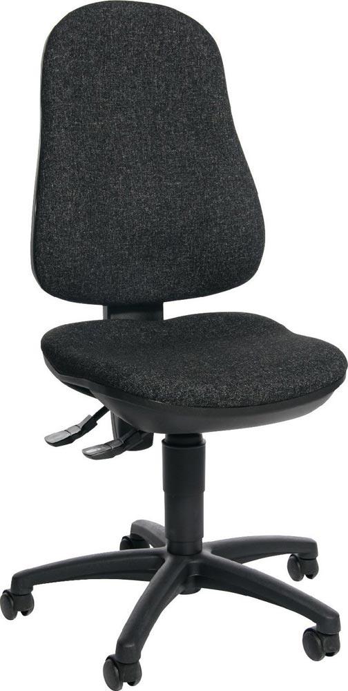 Bürodrehstuhl, Sitz-BxTxH 460x460x420-550 mm, Lehnenh. 580 mm, Permanentk., Bandscheibensitz, anthrazit