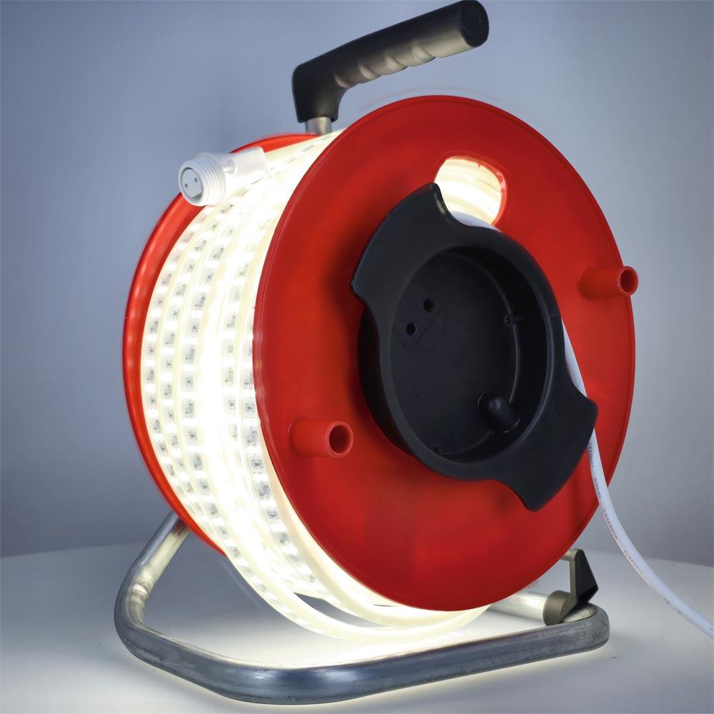 LED-Lichtband auf Trommel 15m, 230V, 4000K, IP65