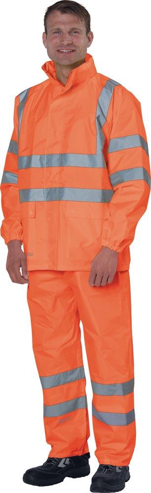 Warnschutz-Regenjacke Größe M orange