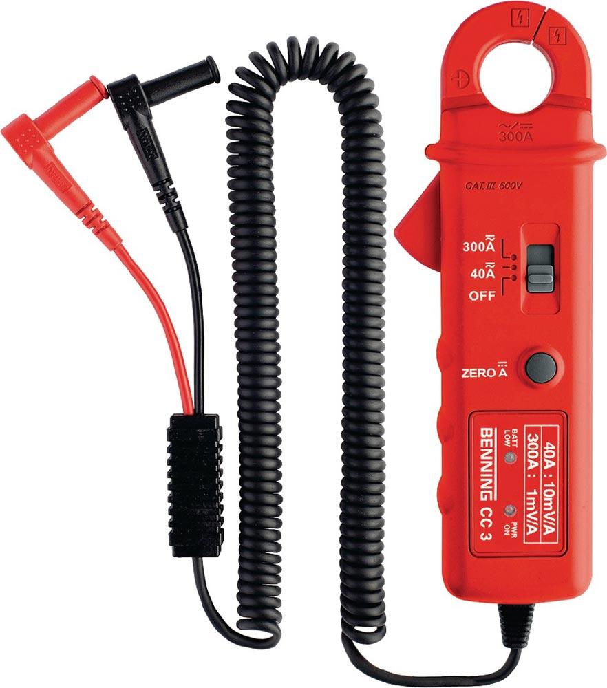 AC/DC-Stromzangenadapter CC 3 0,2 - 300 A Wechselstrom / Gleichstrom Zangenöffnung max. 25 mm AC/DC-Stromzangenadapter CC 3 0,2 - 300 A Wechselstrom / Gleichstrom Zangenöffnung max. 25 mm