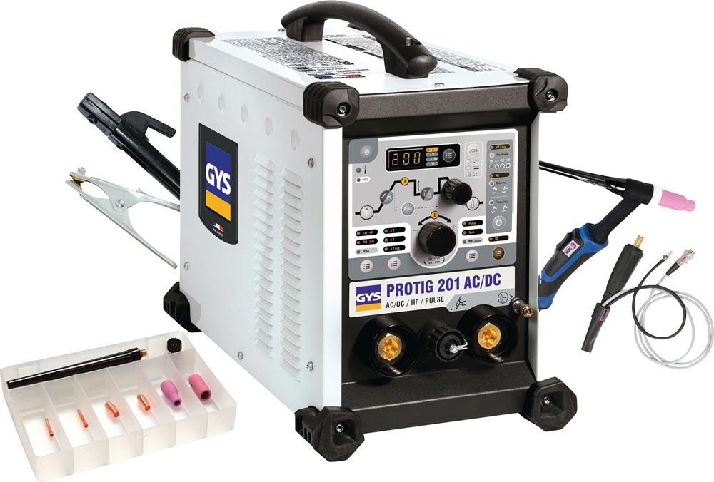 TIG-Schweißanlage PROTIG 201 AC/DC HF FV mit Zubehör 10 - 200 A gasgekühlt