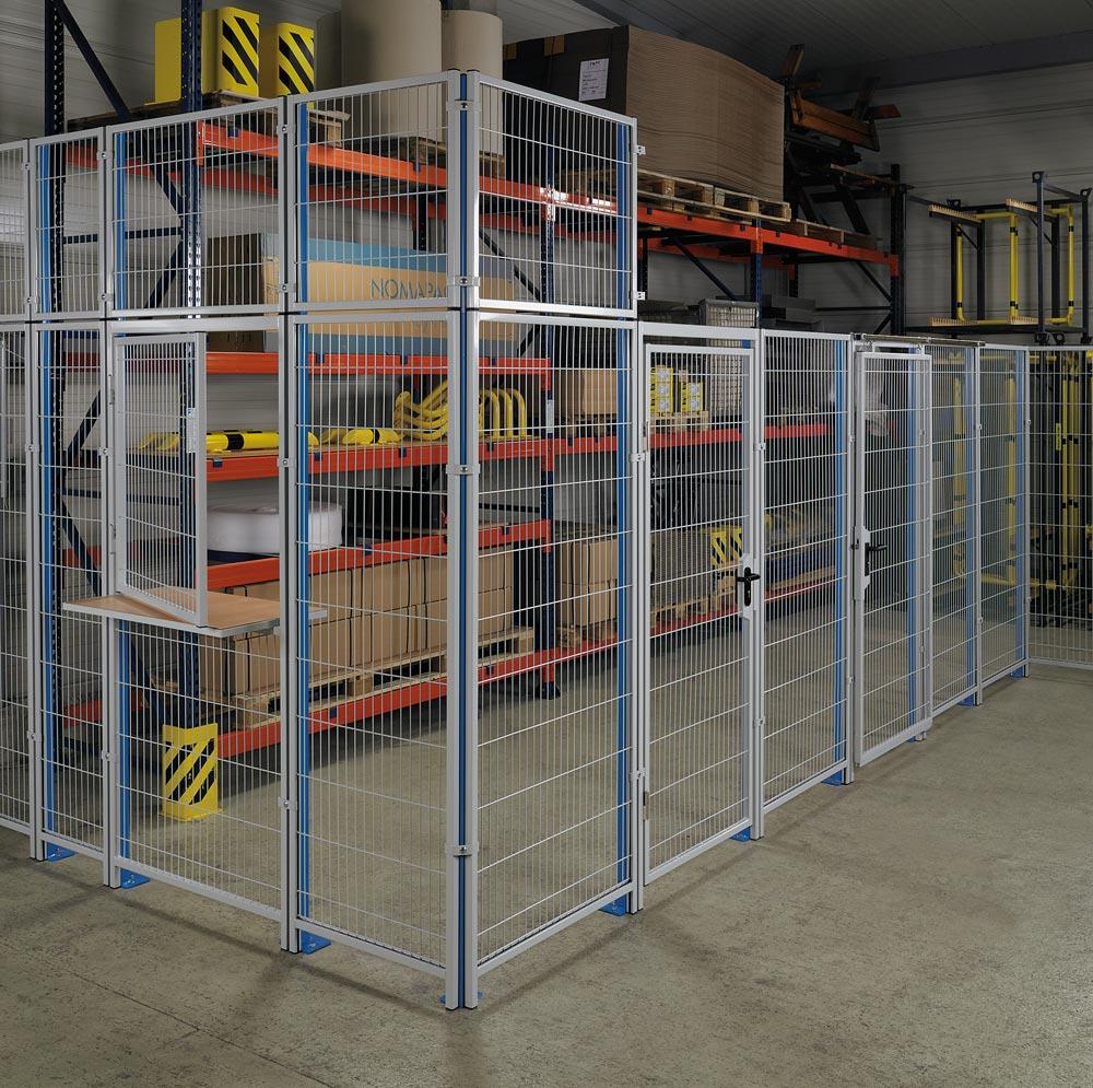 BASIC-Mittelpfosten, Höhe 2200 mm, RAL 5012 lichtblau