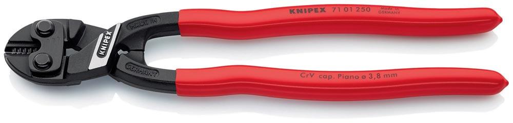 Kompaktbolzenschneider CoBolt® Länge 250 mm Kunststoffüberzug gerade 3,8 mm ohne Aussparung weich mittel 5,6 mm hart 4 mm