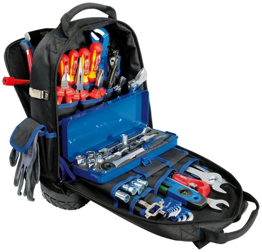 Sanitär-Werkzeugsortiment 111tlg. im Rucksack