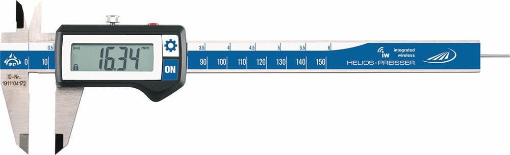 Messschieber DIN 862 DIGI-MET® IP67 200 mm digital Funkschnittstelle eckig