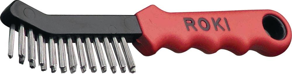 Drahtbürste ROKI® Länge 225 mm 0,35 mm Stahl 2-reihig Drahtbürste ROKI® Länge 225 mm 0,35 mm Stahl 2-reihig