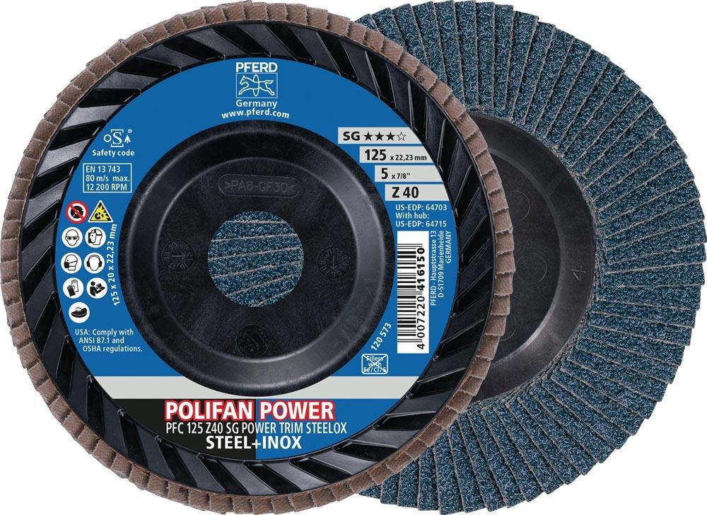 Fächerscheibe TRIM STEELOX Ø 125 mm Körnung 40 PFC / B / T29 Stahl / Edelstahl Zirkonkorund Z