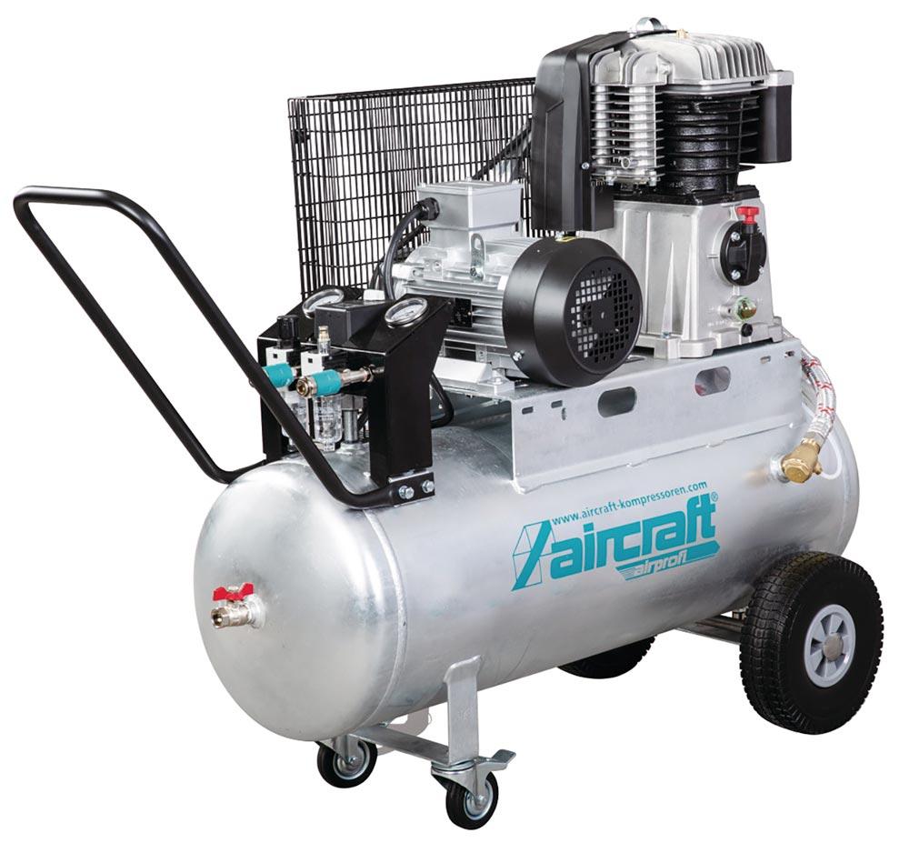 AIRCRAFT Mobiler Kolbenkompressor mit Riemenantrieb AIRPROFI 703/100 P