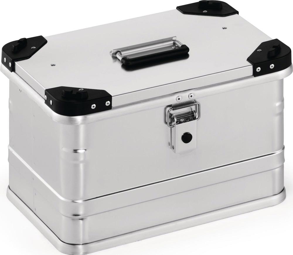 Aluminiumbox L432xB335xH277mm 29 l mit Klappverschluss und Stapelecken