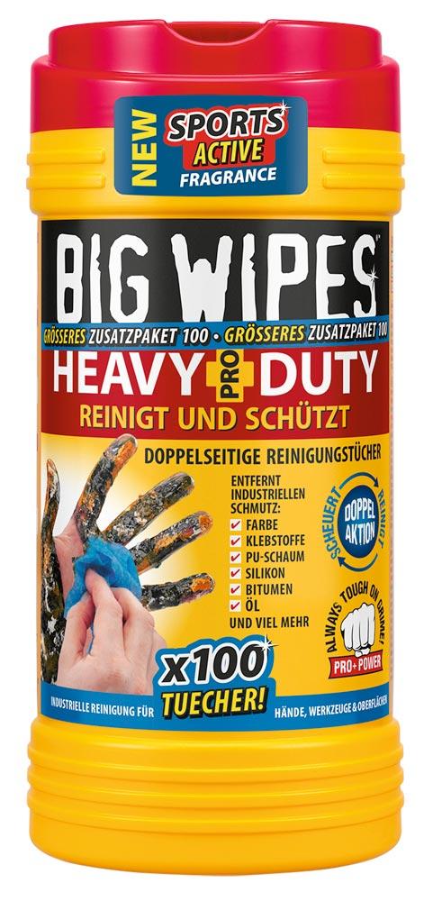 Reinigungstücher BIG Wipes Heavy-.Duty Pro  Dose mit 100 Tüchern