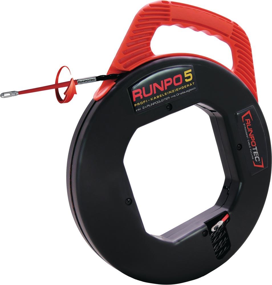 Kabeleinziehgerät RUNPO 5 Bandlänge 30 m Biegeradius 15 mm Kabel-Ø 5,3 mm