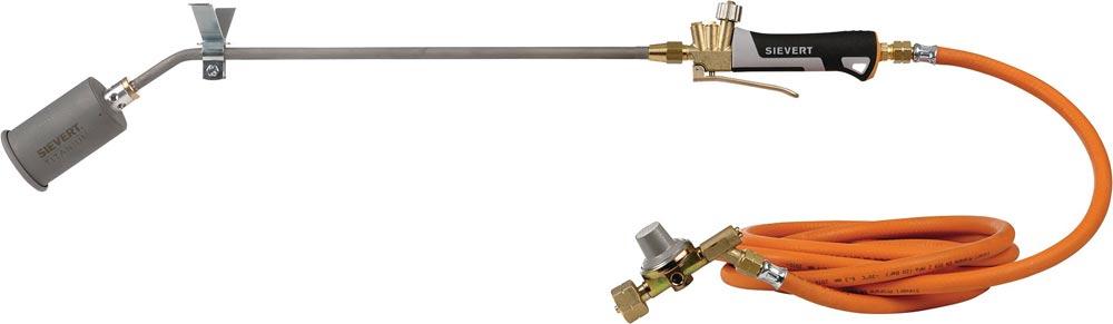 Propananwärmbrennerset Pro 88 Titanium mit Druckminderer manuelle Zündung 5 m