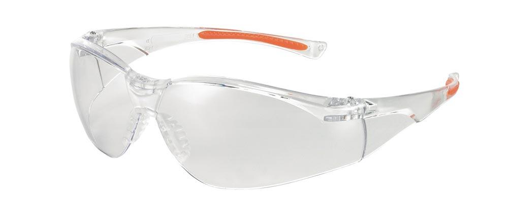 Schutzbrille 513 EN 166, EN 170 FT K Bügel klar orange, Scheibe klar Polycarbonat