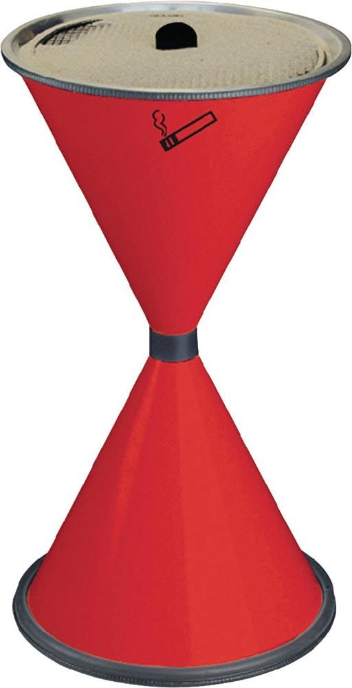 Standascher D405xH770mm rot Stahlblech