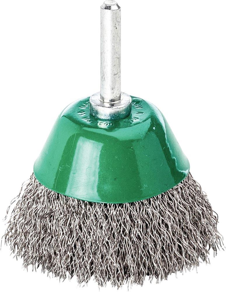 Flächenbürste Ø 50 mm Schaft 6 mm Drahtstärke 0,3 mm VA 10500 min- Flächenbürste Ø 50 mm Schaft 6 mm Drahtstärke 0,3 mm VA 10500 min-