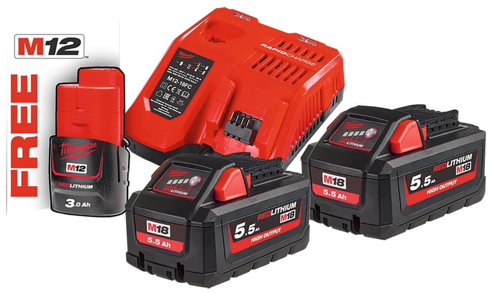 MILWAUKEE Akku-Set 18 V Holzbau