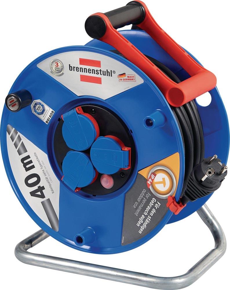 Kabeltrommel Garant 40 m H07RN-F 3 x 1,5 mm 290 mm 3 Schutzkontaktsteckdosen Spezialkunststoff IP44