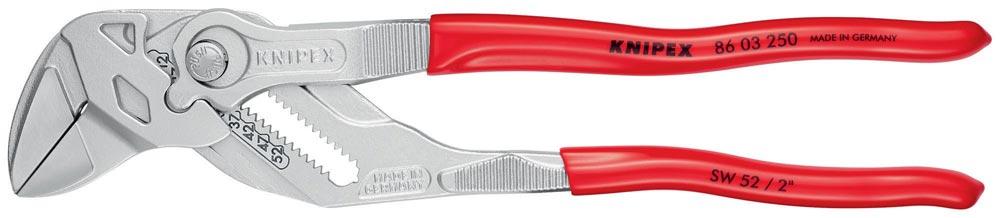 Zangenschlüssel Länge 250 mm Spannweite 52 mm verchromt Kunststoffüberzug