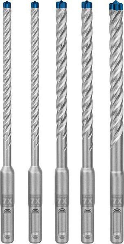Hammerbohrer-Satz Expert SDS plus-7X 5- teilig SDS Plus Kunststoffkassette mit Euroloch