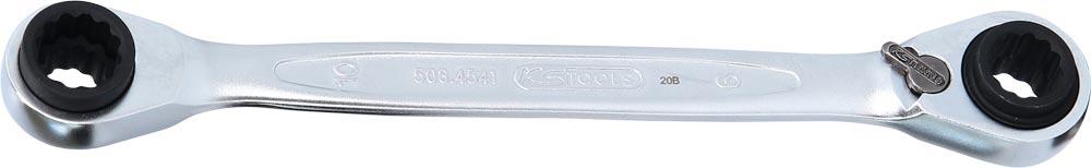 Doppel-Ratschenringschlpssel GEARplus 4 in 1, SW 8x9 - 10x11 mm