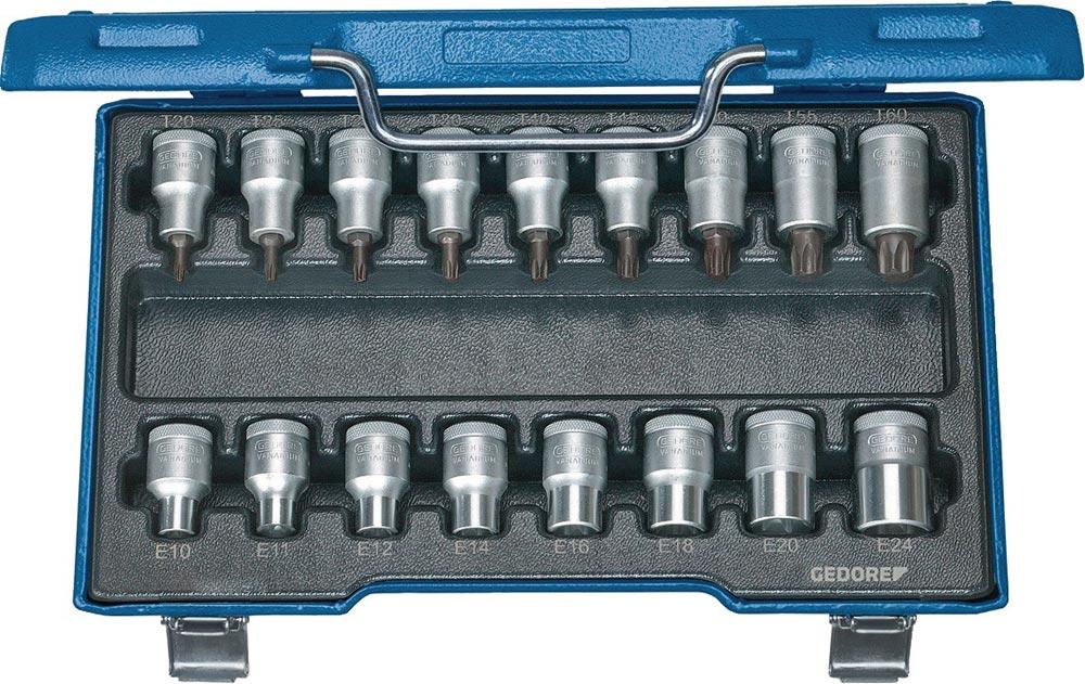 Steckschlüsselsatz ITX 19 TX-017 17-teilig 1/2  T20 - T60/E10 - E24 Steckschlüsselsatz ITX 19 TX-017 17-teilig 1/2  T20 - T60/E10 - E24