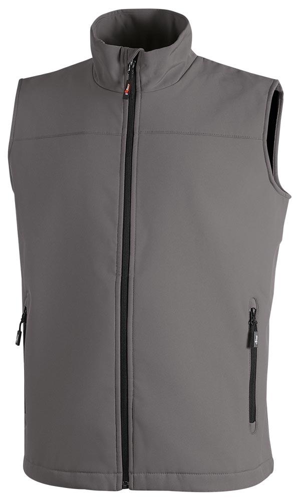 Softshell-Weste DUBLINO Gr. S, 310 g/m2, 100% Polyester, Farbe Grey Iron