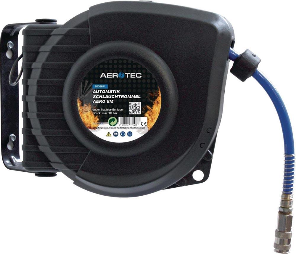 Druckluftschlauchtrommel Aero 8M Automatik für Druckluft Schlauchlänge 1 m Gehäuse Kunststoff schwenkbar Ausgangsanschluss 3/4 Druckluftschlauchtrommel Aero 8M Automatik für Druckluft Schlauchlänge 1 m Gehäuse Kunststoff schwenkbar Ausgangsanschluss 3/4