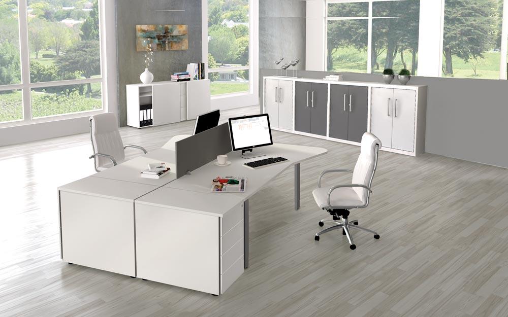 Anbau-Schreibtisch, BxTxH 1000x600x680-820 mm, 4-Fuß-Gestell alusilber, Schwebeplatte weiß, inkl. Kabelkanal Anbau-Schreibtisch, BxTxH 1000x600x680-820 mm, 4-Fuß-Gestell alusilber, Schwebeplatte weiß, inkl. Kabelkanal