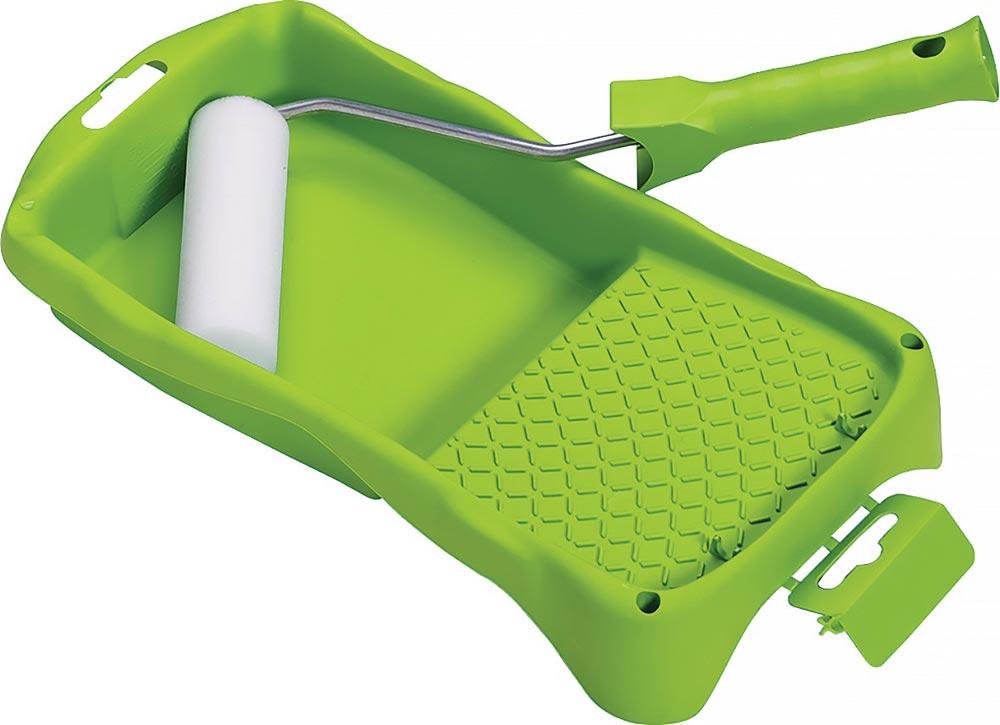 Lackierset Rollenbreite 100 mm Wanne 310 x 160 mm Bügellänge 28 mm Bügel-Ø 6 mm Lackierset Rollenbreite 100 mm Wanne 310 x 160 mm Bügellänge 28 mm Bügel-Ø 6 mm