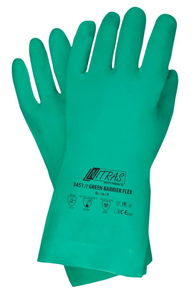 Chemikalienschutzhandschuhe Green Barrier Flex Größe 10 grün EN 388, EN 374 PSA-Kategorie III