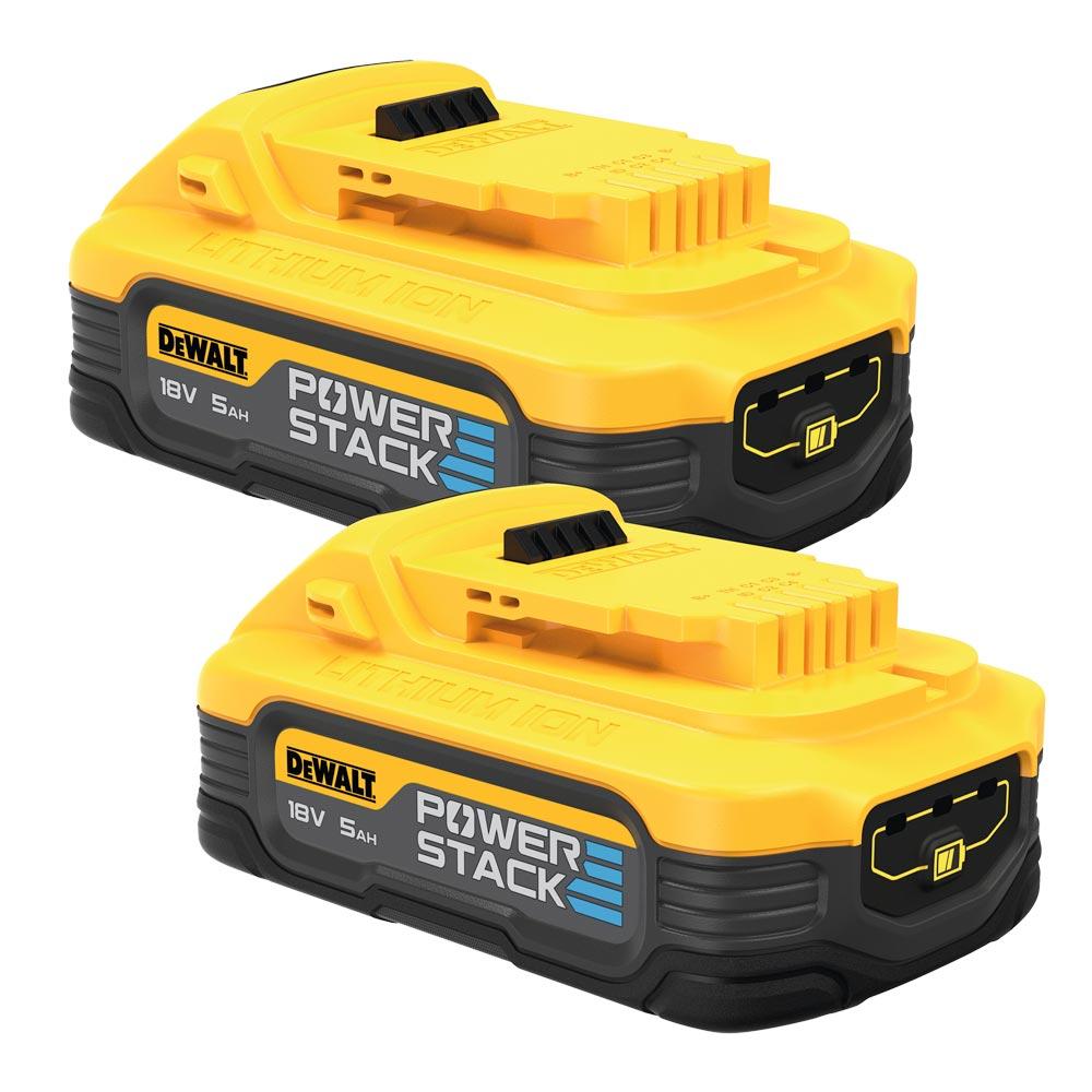 DEWALT Powerstack Akku, 18V / 5,0Ah, 2er Set DCBP518H2-XJ