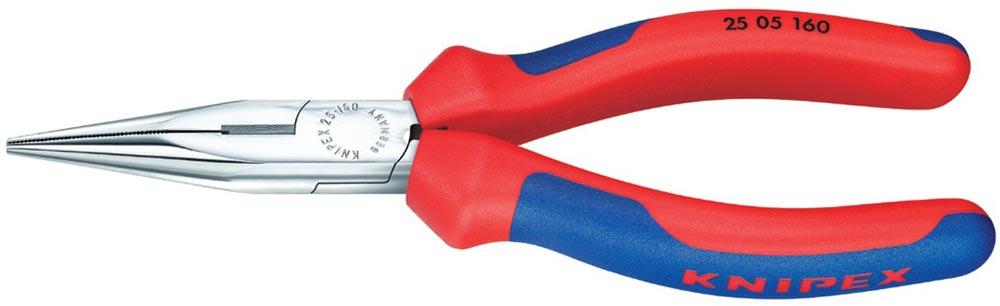 Flachrundzange Länge 160 mm flach/rund gerade Mehrkomponenten-Hüllen Flachrundzange Länge 160 mm flach/rund gerade Mehrkomponenten-Hüllen