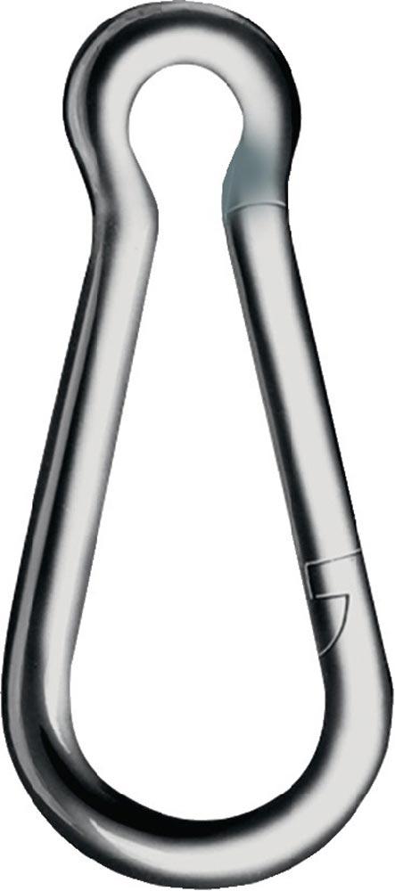 Karabinerhaken DIN 5299, Form C Länge 100 mm Drahtstärke 10 mm Tragfähigkeit 350 kg galvanisch verzinkt