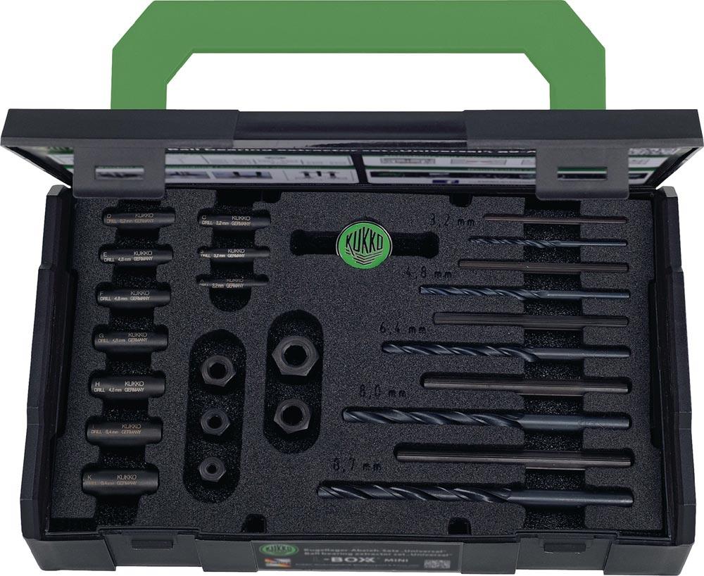 Schraubenausdrehersatz 49-U-B M 5 - M 16 25-teilig inkl. passende HSS Bohrer