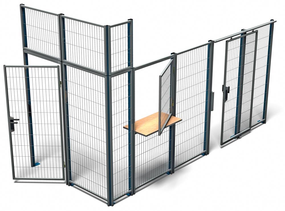 BASIC-Mittelpfosten, Höhe 2200 mm, RAL 5012 lichtblau