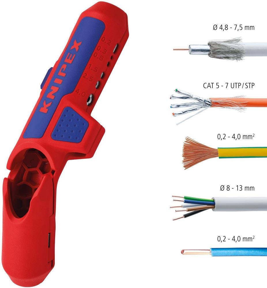 Universal Abmantelungswerkzeug ErgoStrip® Gesamtlänge 130 mm für Linkshänder Universal Abmantelungswerkzeug ErgoStrip® Gesamtlänge 130 mm für Linkshänder