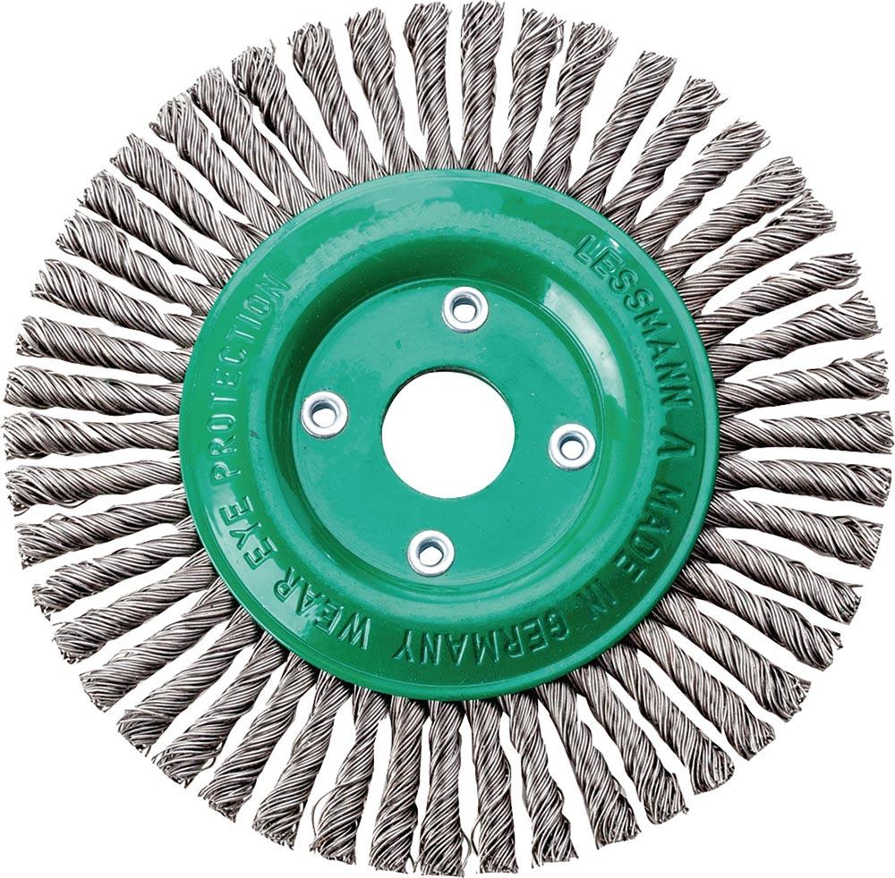 Rundbürste Ø 125 mm Bohrung Drahtstärke 0,5 mm Edelstahl 6 mm 15000 min- Rundbürste Ø 125 mm Bohrung Drahtstärke 0,5 mm Edelstahl 6 mm 15000 min-